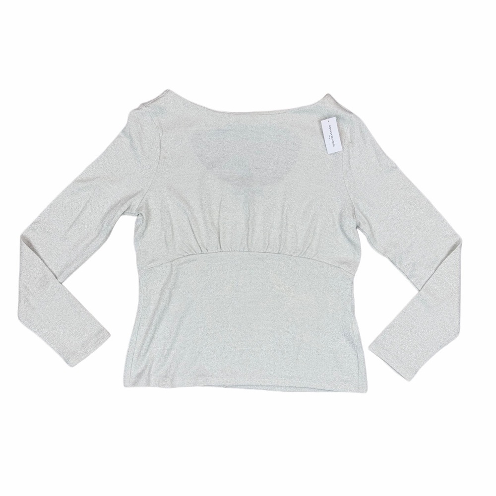 Banana Republic Women's Medium Silver Sparkle Long Sleeve Top NWT